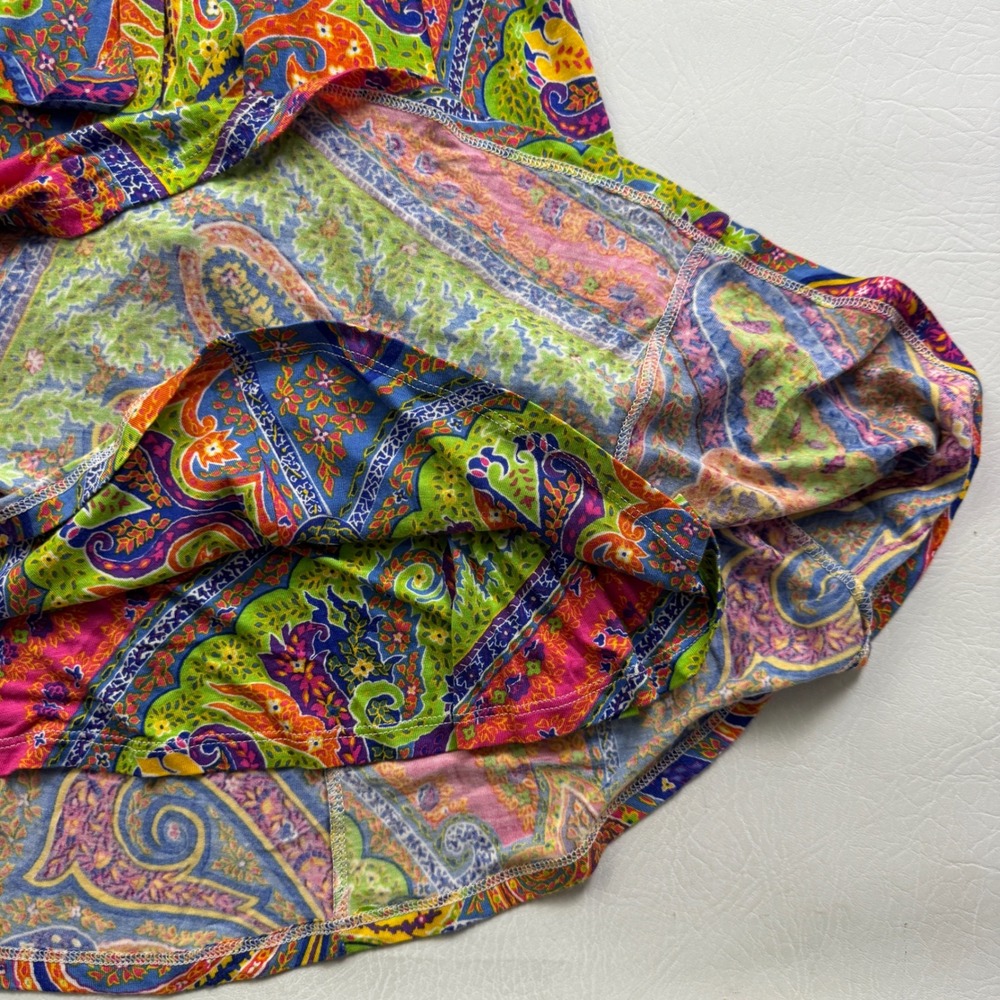 Lauren Ralph Lauren Women Multicolor Paisley Viscose Midi Dress Sze L Sleeveless - Picture 13 of 16